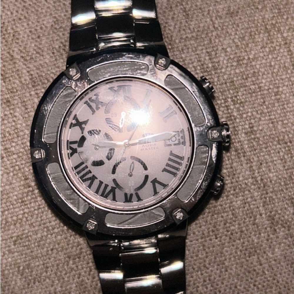 Aqua master 44 mm stainless steel watch for men . Brand new , battery is new